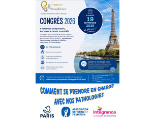 Congrès 2026 de France Acouphènes – Rendez-vous à Paris !