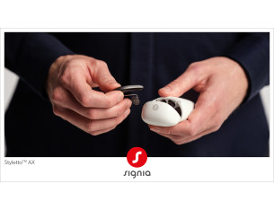       Styletto AX : Le design à la rencontre de la performance auditive de la marque SIGNIA
  